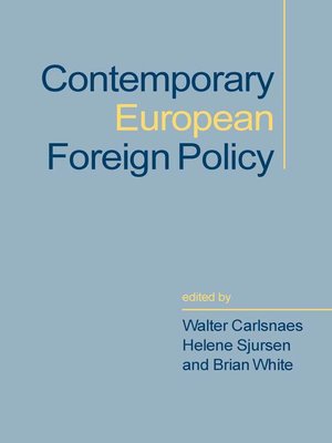 cover image of Contemporary European Foreign Policy